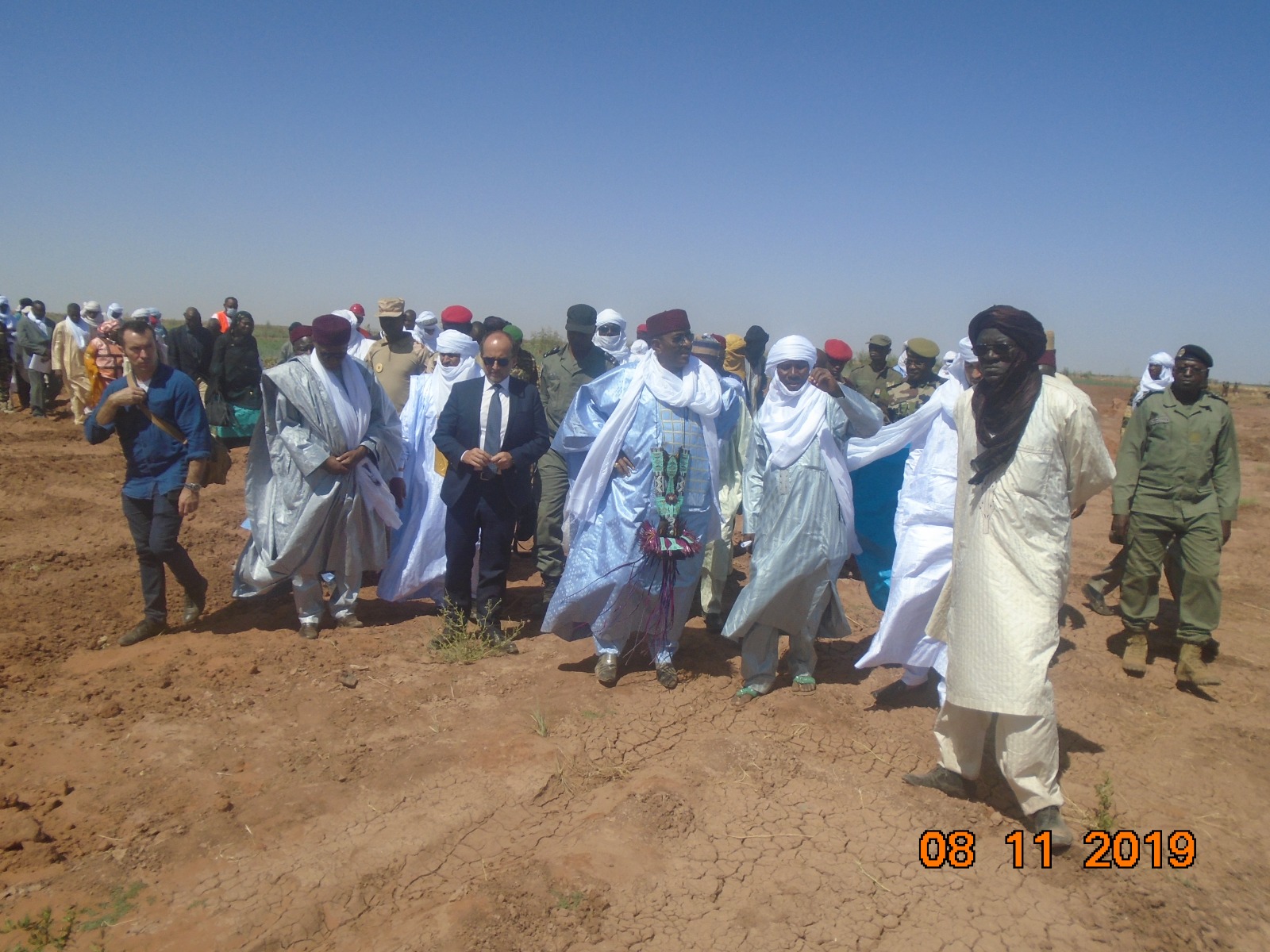 Visite des réalistion du projet par le Ministre d’Etat, Ministre de l’Agriculture (M. Albadé Abouba) et l’Ambassadeur de France au Niger.